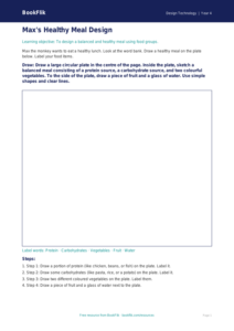 Free Healthy Meals Drawing Sheet | Year 4 Supported | BookFlik