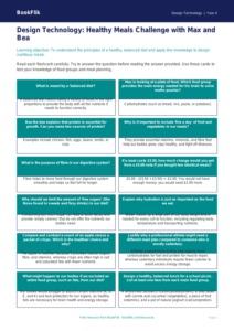 Free Healthy Meals Flashcards | Year 4 Greater Depth | BookFlik