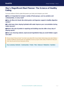 Free Healthy Meals Poster | Year 4 Greater Depth | BookFlik