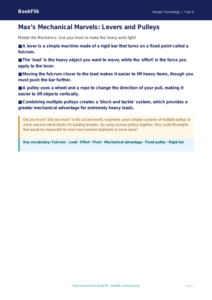 Free Levers And Pulleys Poster | Year 4 Greater Depth | BookFlik