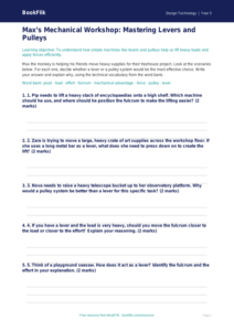 Free Levers And Pulleys Activity Sheet | Year 5 Core | BookFlik