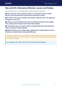 Free Levers And Pulleys Poster | Year 5 Core | BookFlik