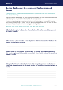 Free Mechanisms Assessment | Year 4 Greater Depth | BookFlik
