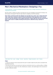 Free Mechanisms Drawing Sheet | Year 4 Greater Depth | BookFlik
