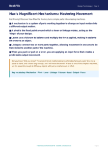 Free Mechanisms Poster | Year 4 Greater Depth | BookFlik