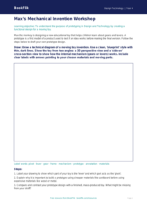 Free Prototyping Drawing Sheet | Year 4 Greater Depth | BookFlik