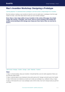 Free Prototyping Drawing Sheet | Year 4 Supported | BookFlik