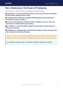 Free Prototyping Poster | Year 4 Greater Depth | BookFlik