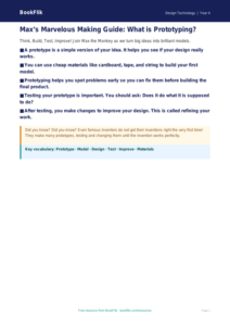 Free Prototyping Poster | Year 4 Supported | BookFlik