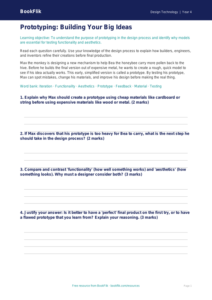 Free Prototyping Worksheet | Year 4 Greater Depth | BookFlik