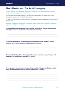 Free Prototyping Writing Frame | Year 4 Greater Depth | BookFlik