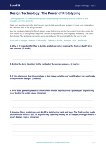 Free Prototyping Assessment | Year 5 Core | BookFlik