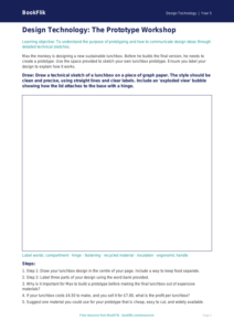 Free Prototyping Drawing Sheet | Year 5 Core | BookFlik