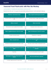 Free Seasonal Food Flashcards | Year 4 Supported | BookFlik