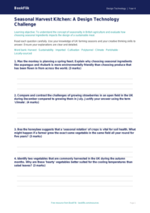 Free Seasonal Food Worksheet | Year 4 Greater Depth | BookFlik