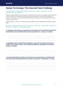 Free Seasonal Food Writing Frame | Year 4 Greater Depth | BookFlik