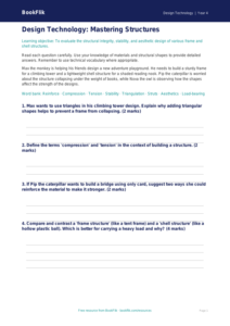 Free Structures Assessment | Year 4 Greater Depth | BookFlik