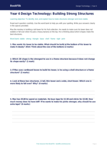 Free Structures Assessment | Year 4 Supported | BookFlik