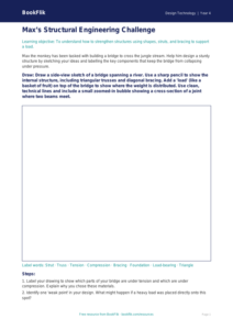 Free Structures Drawing Sheet | Year 4 Greater Depth | BookFlik