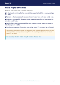 Free Structures Poster | Year 4 Supported | BookFlik