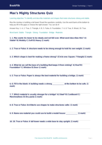 Free Structures Quiz | Year 4 Supported | BookFlik
