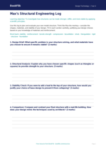 Free Structures Template | Year 4 Greater Depth | BookFlik