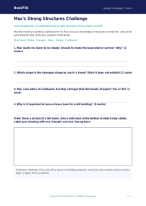 Free Structures Worksheet | Year 4 Supported | BookFlik