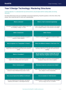 Free Structures Flashcards | Year 5 Core | BookFlik