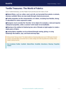 Free Textiles Poster | Year 4 Greater Depth | BookFlik