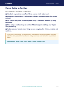 Free Textiles Poster | Year 4 Supported | BookFlik
