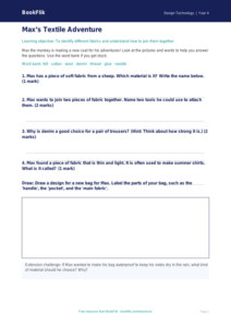 Free Textiles Worksheet | Year 4 Supported | BookFlik
