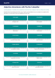 Free Adjectives Flashcards | Year 1 Core | BookFlik