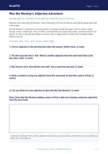 Free Adjectives Track Sheet | Year 1 Core | BookFlik