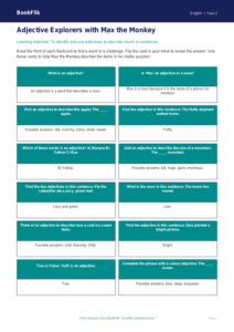 Free Adjectives Flashcards | Year 2 Core | BookFlik