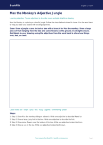 Free Adjectives Drawing Sheet | Year 4 Supported | BookFlik