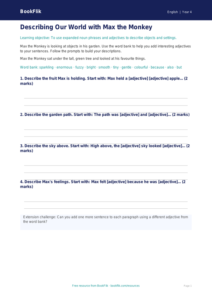 Free Adjectives Writing Frame | Year 4 Supported | BookFlik
