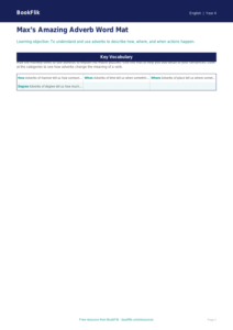 Free Adverbs Word Mat | Year 4 Supported | BookFlik