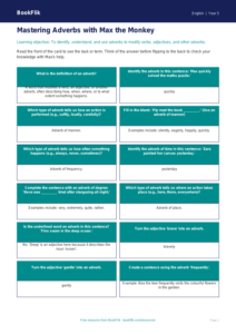 Free Adverbs Flashcards | Year 5 Core | BookFlik