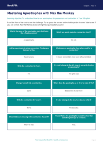 Free Apostrophes Flashcards | Year 3 Core | BookFlik