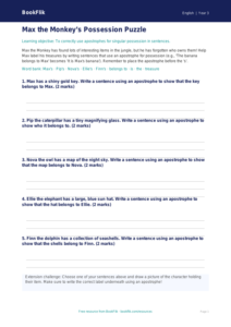 Free Apostrophes Worksheet | Year 3 Grammar Practice | BookFlik