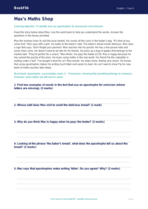 Free Apostrophes Comprehension | Year 4 Supported | BookFlik