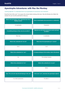 Free Apostrophes Flashcards | Year 4 Supported | BookFlik