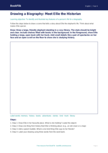 Free Biography Drawing Sheet | Year 4 Supported | BookFlik