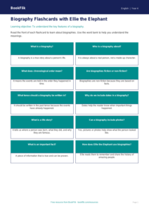 Free Biography Flashcards | Year 4 Supported | BookFlik