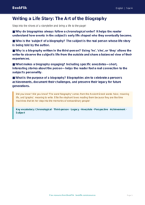 Free Biography Poster | Year 4 Greater Depth | BookFlik