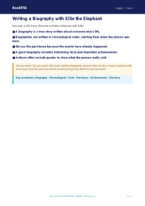 Free Biography Poster | Year 4 Supported | BookFlik