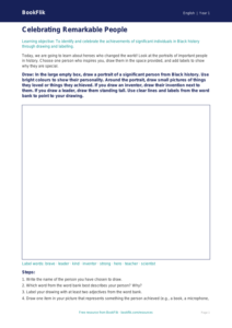 Free Black History Month Drawing Sheet | Year 1 Core | BookFlik