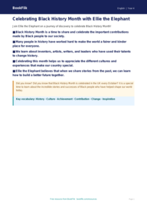 Free Black History Month Poster | Year 4 Supported | BookFlik