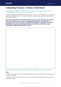 Free Black History Month Drawing Sheet | Year 5 Core | BookFlik