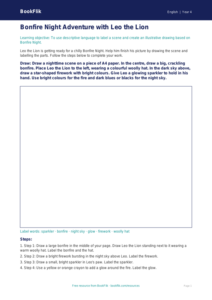 Free Bonfire Night Drawing Sheet | Year 4 Supported | BookFlik
